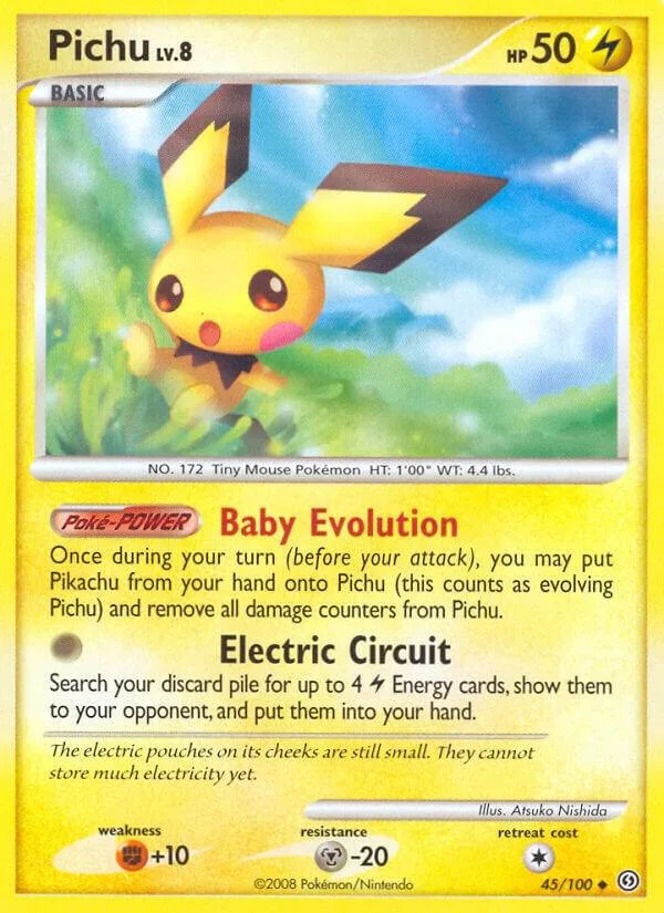 Pichu card front