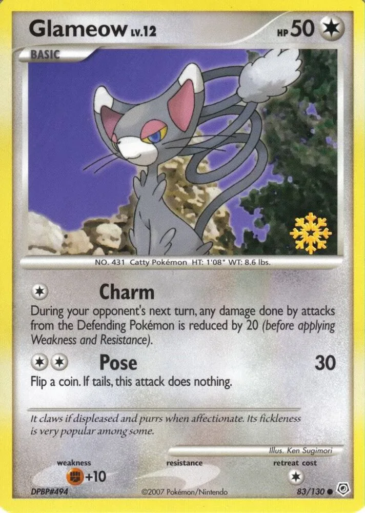 Glameow card front