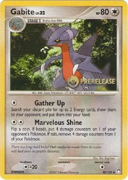 Gabite (Prerelease) card front