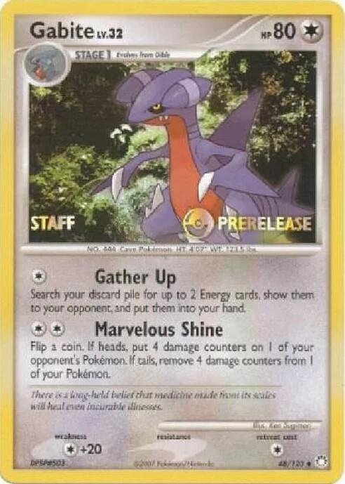 Gabite (Prerelease) [Staff] card front