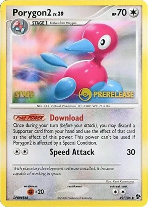 Porygon2 (Prerelease) [Staff] card front