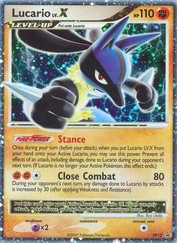 Lucario LV.X card front