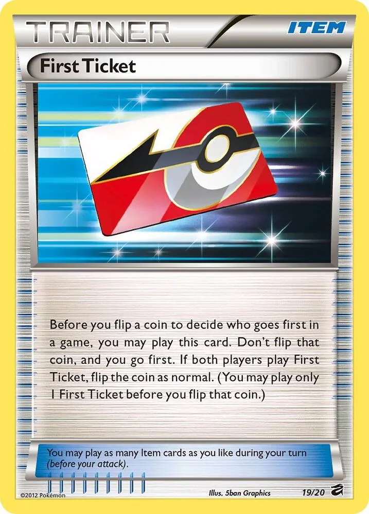 First Ticket card front