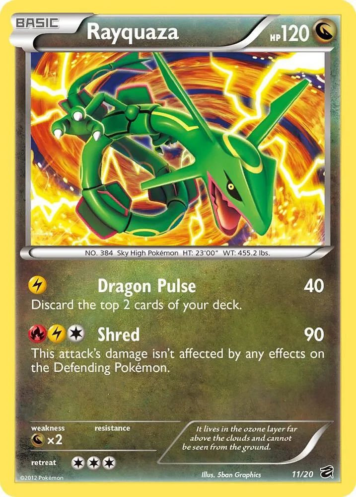 Rayquaza card front