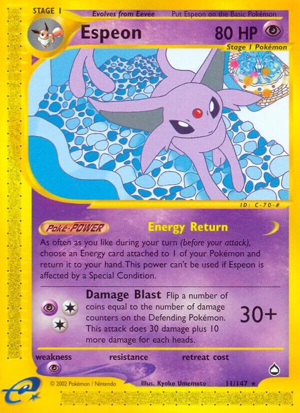 Espeon card front