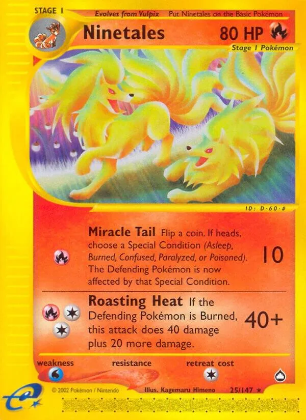 Ninetales card front