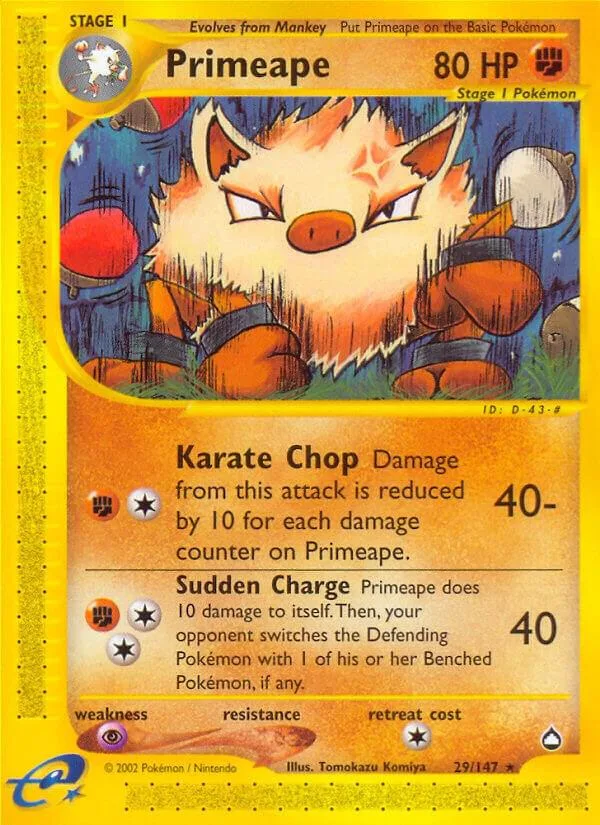 Primeape card front