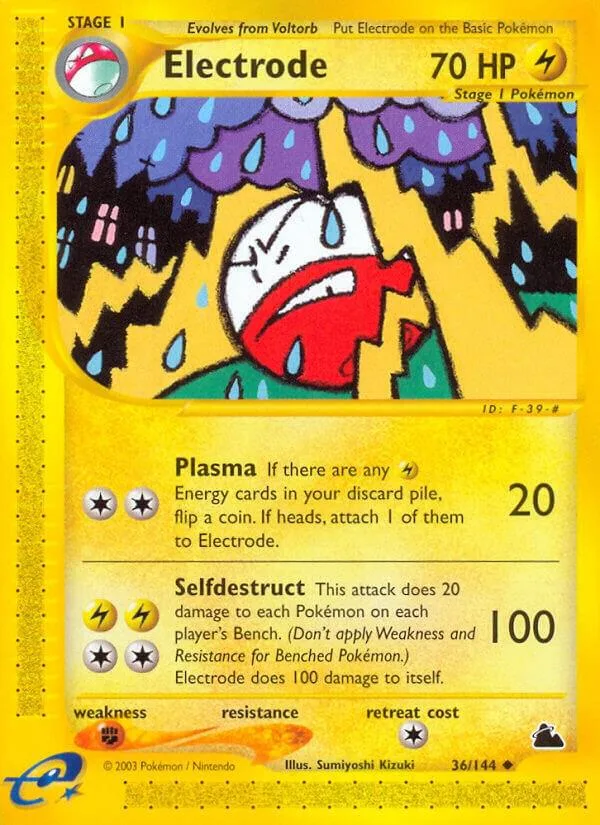 Electrode card front