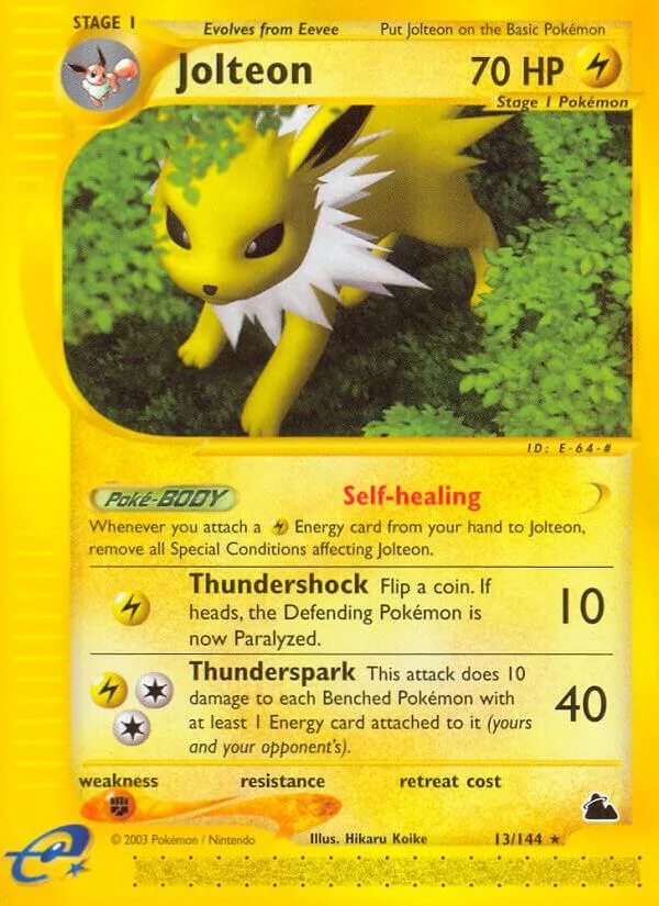 Jolteon card front