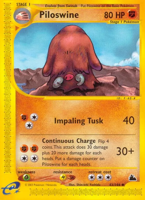 Piloswine card front