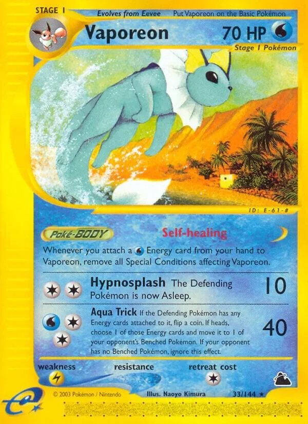 Vaporeon card front