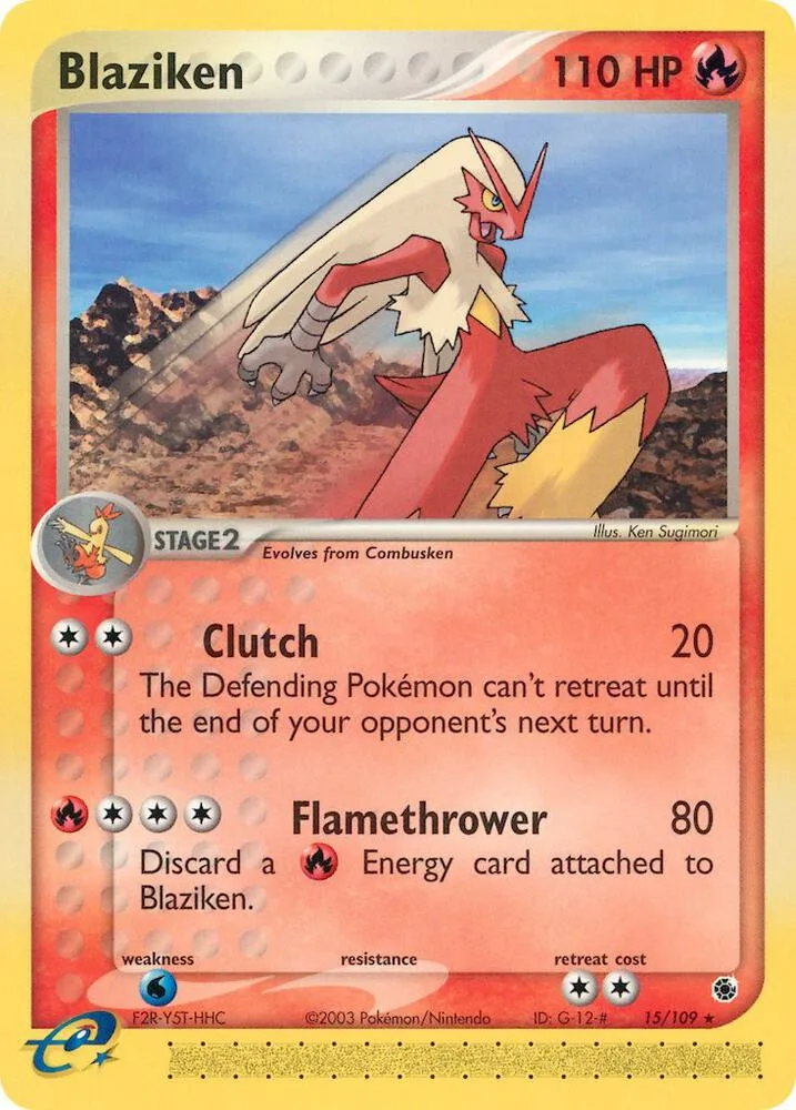 Blaziken card front