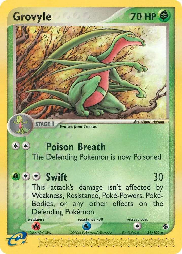 Grovyle card front