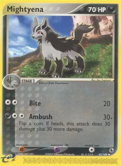 Mightyena card front