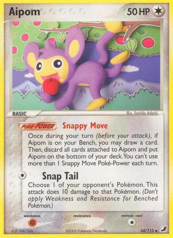 Aipom card front