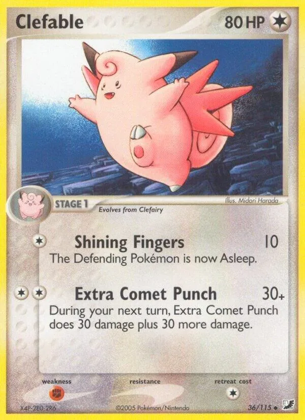 Clefable card front