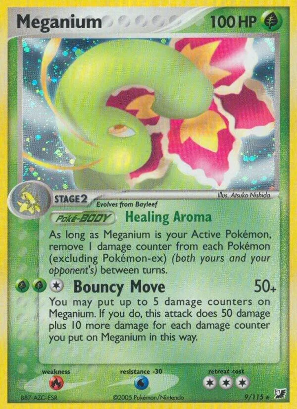 Meganium card front