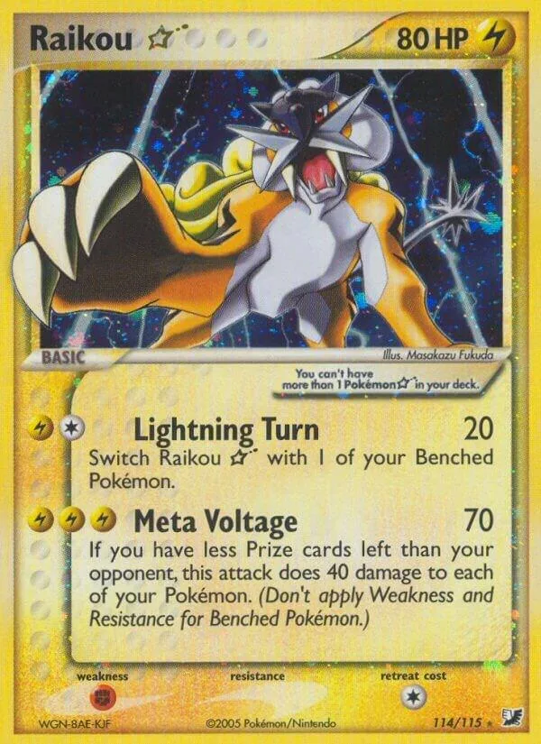Raikou Star Holofoil card