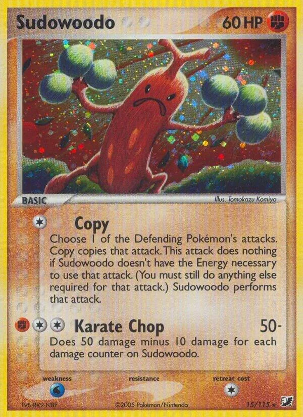 Sudowoodo card front