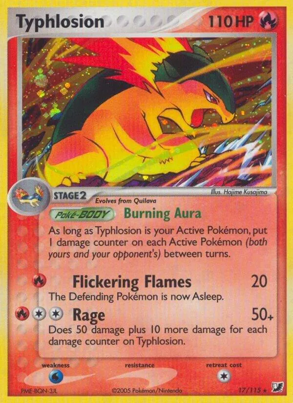Typhlosion card front