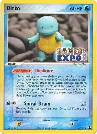 Ditto (Squirtle) Event Stamp card