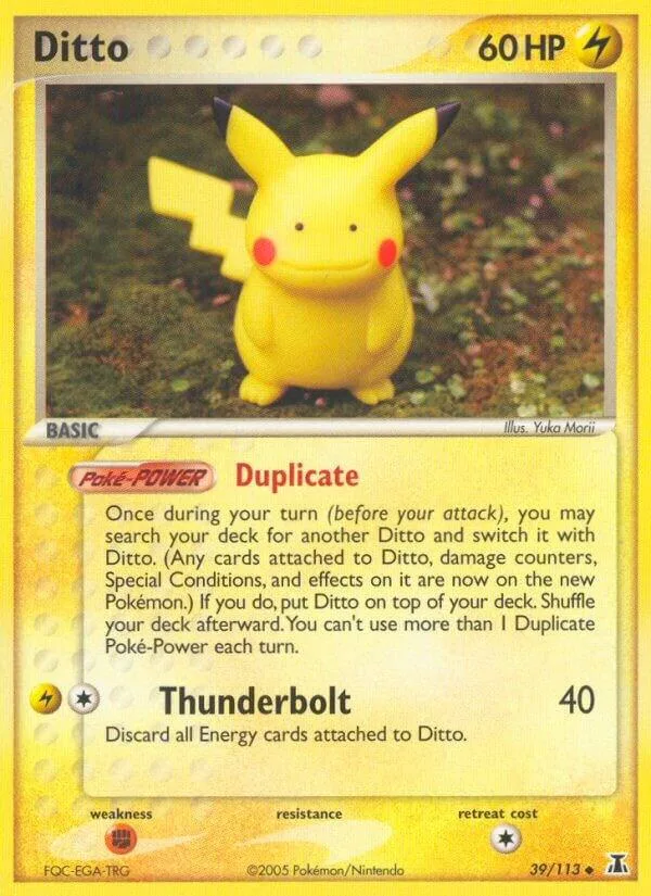 Ditto (Pikachu) card front