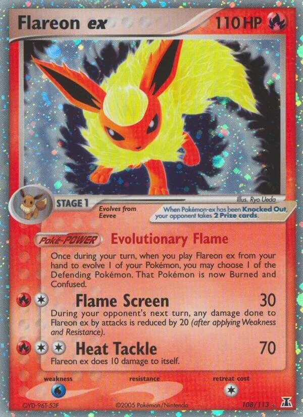 Flareon ex Holofoil card