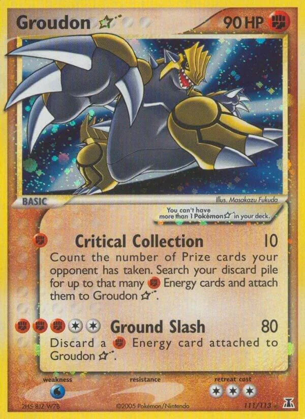 Groudon Star Holofoil card