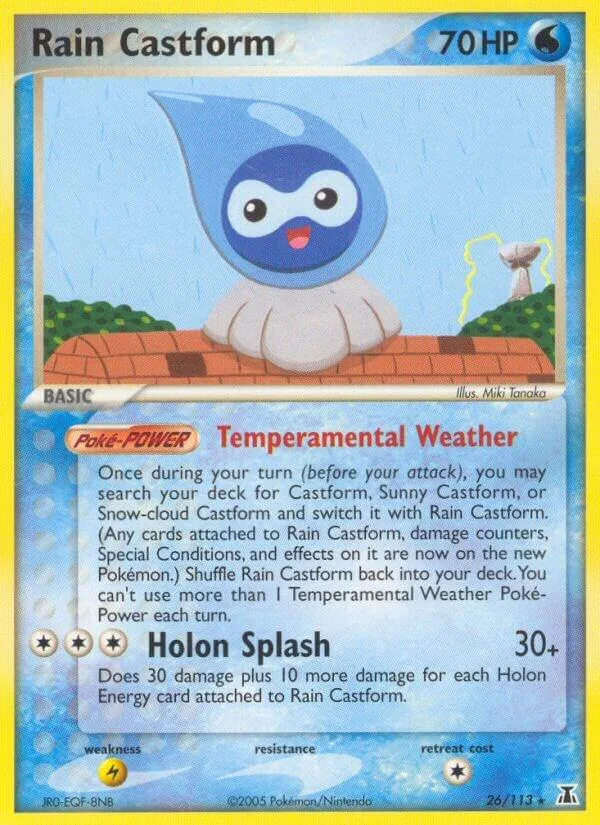 Rain Castform card front