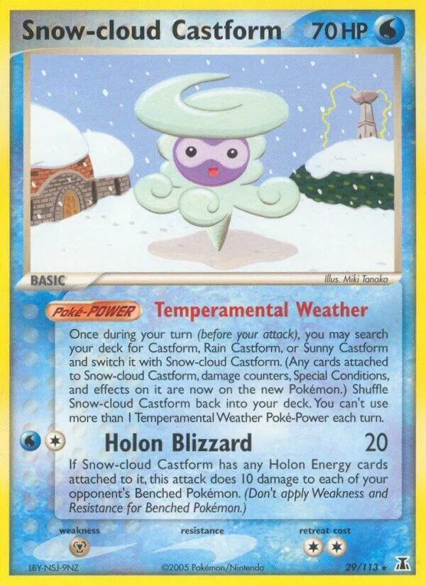 Snow-cloud Castform card front