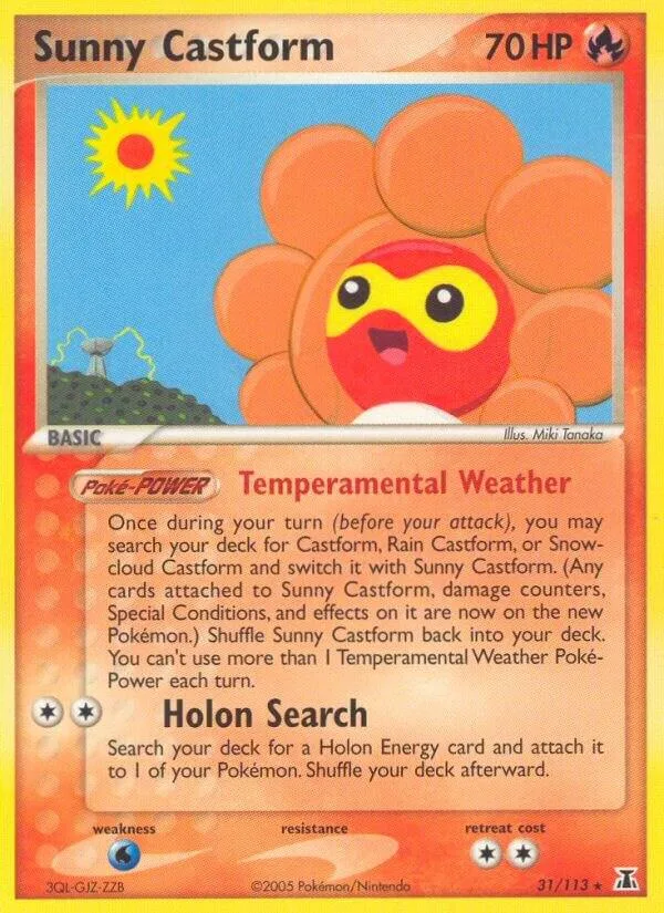 Sunny Castform card front