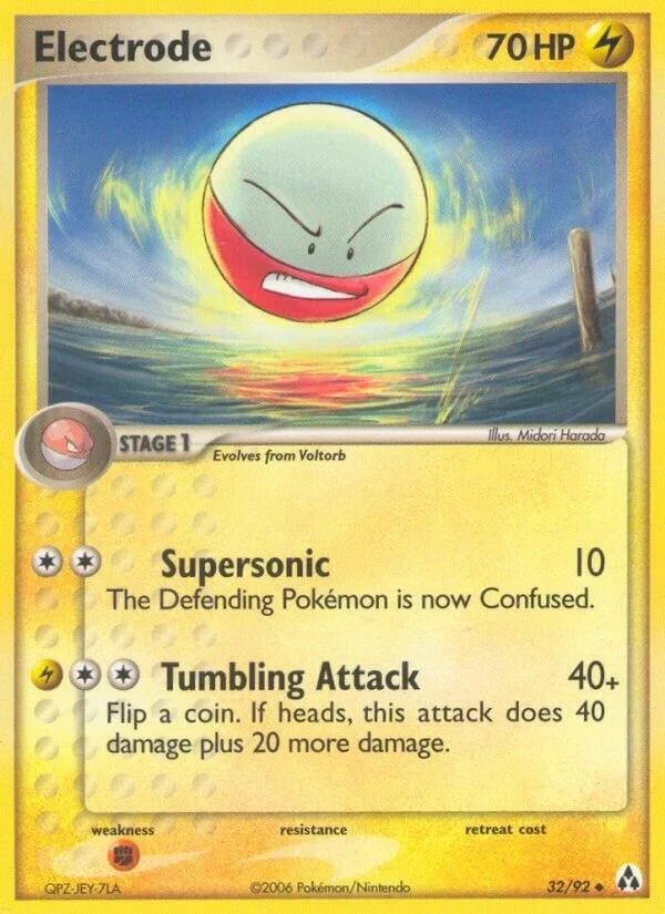 Electrode card front