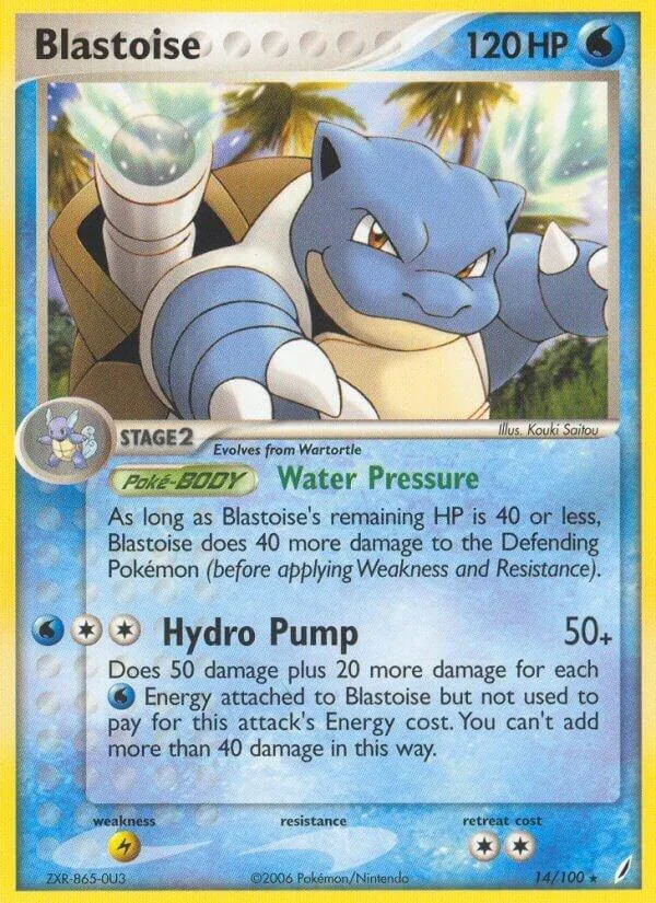 Blastoise card front