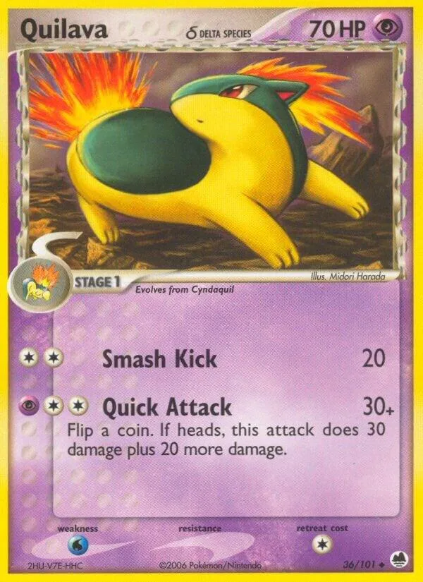 Quilava (Delta Species) card front