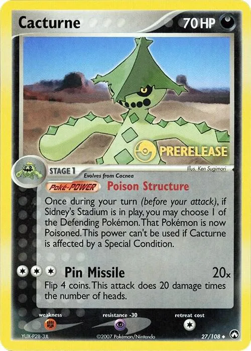 Cacturne (Prerelease Stamp) thumbnail