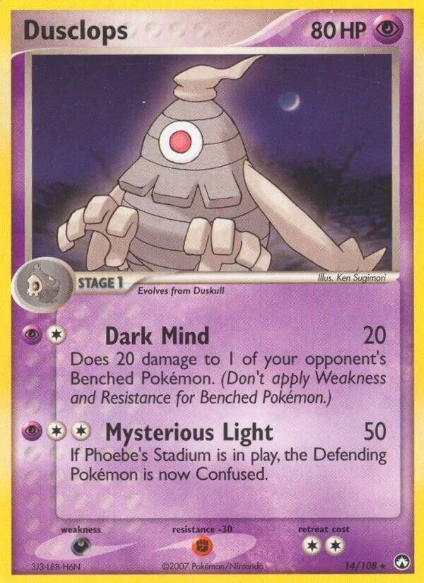 Dusclops card front