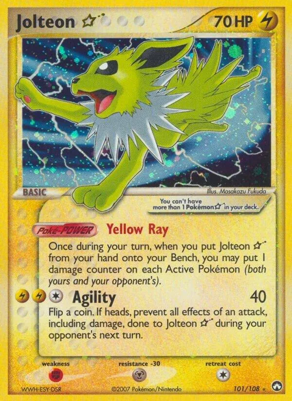 Jolteon Star Holofoil card