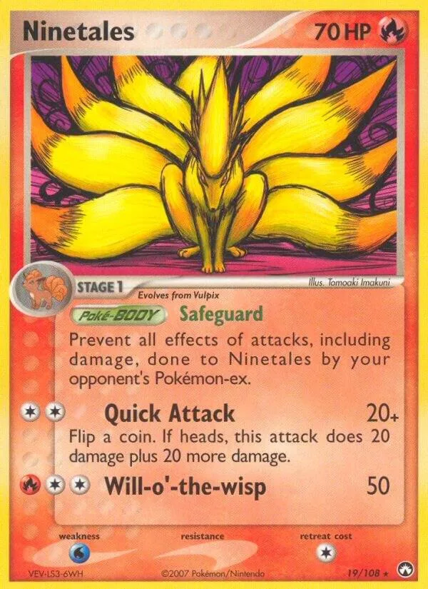 Ninetales card front