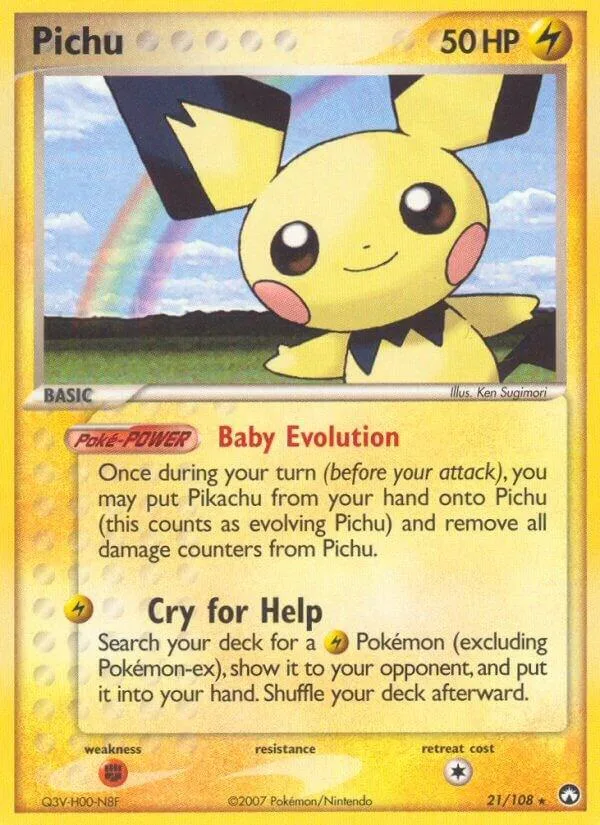 Pichu card front