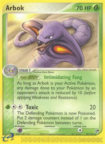 Arbok card front