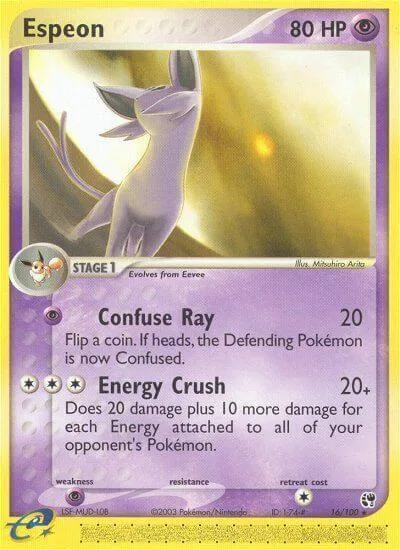 Espeon card front