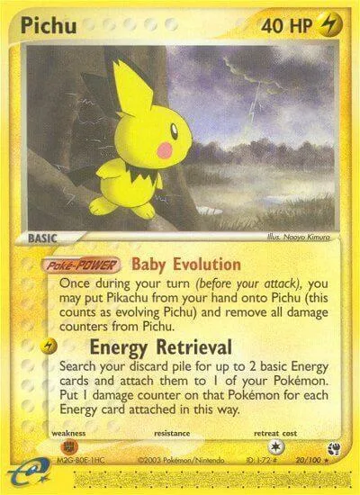Pichu card front