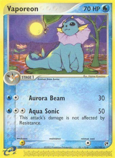 Vaporeon card front
