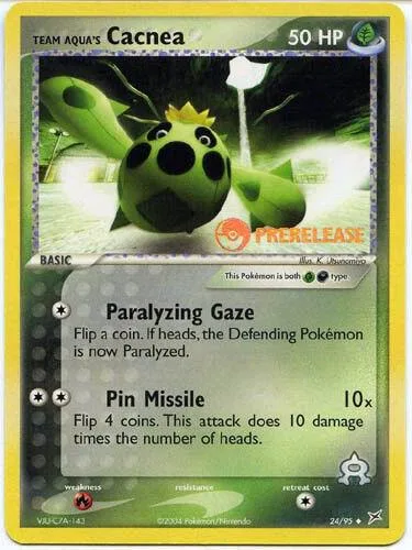 Team Aqua's Cacnea (Prerelease Stamp) thumbnail
