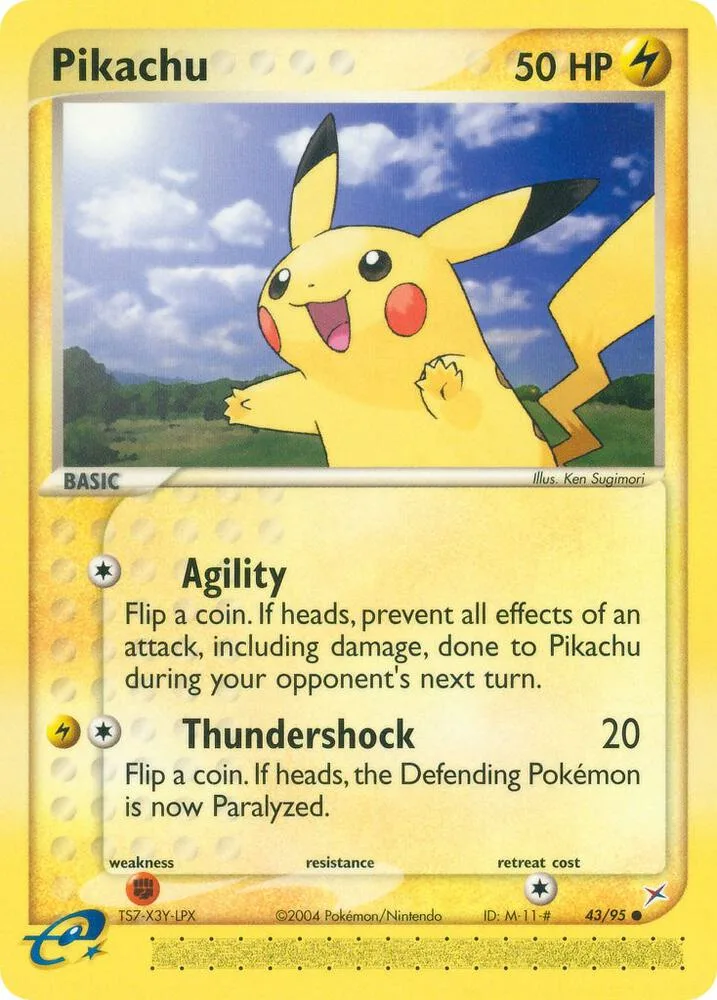 Pikachu card front