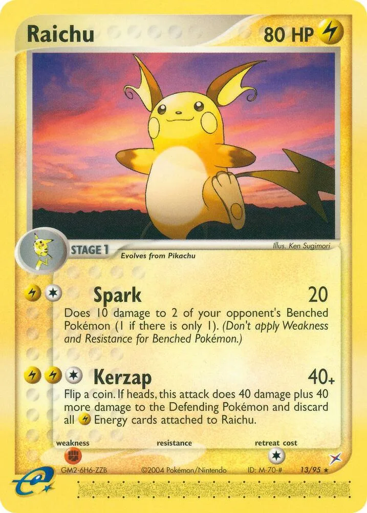 Raichu card front