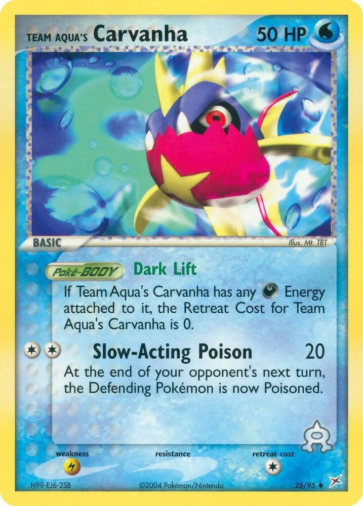 Team Aqua's Carvanha card front