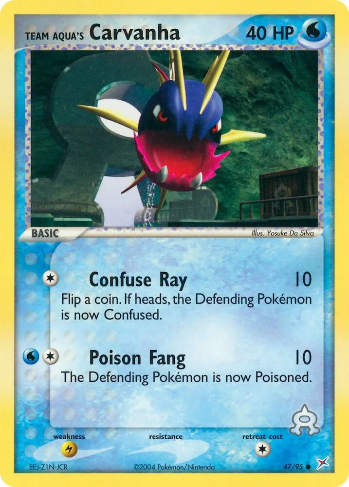 Team Aqua's Carvanha card front
