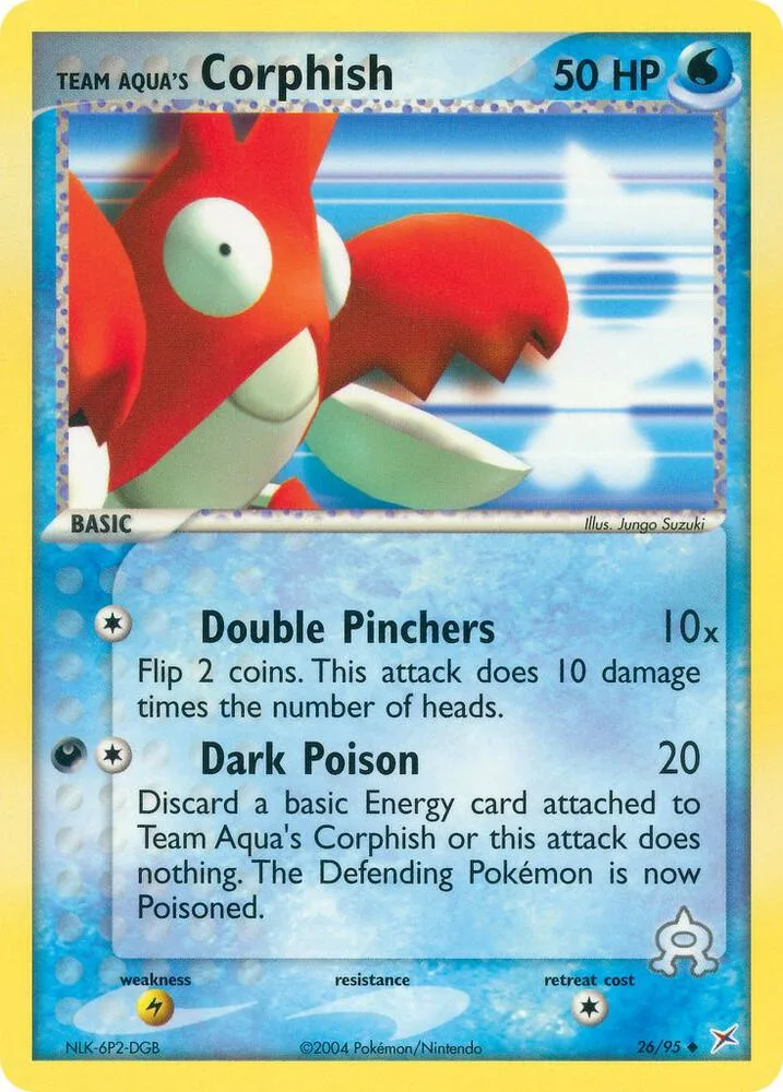 Team Aqua's Corphish card front