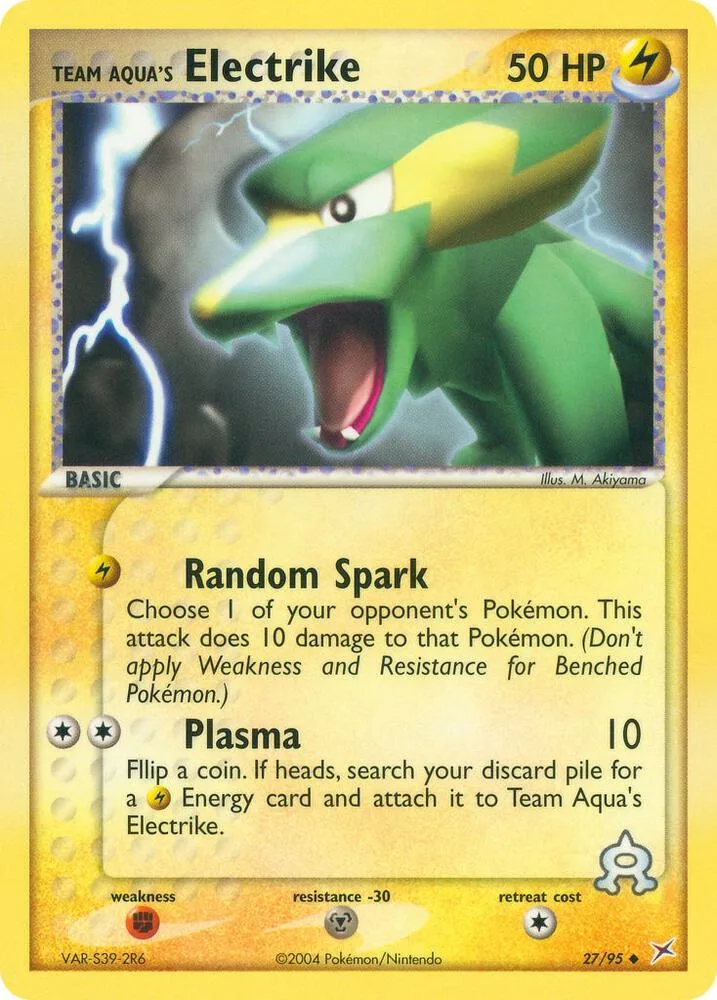 Team Aqua's Electrike card front